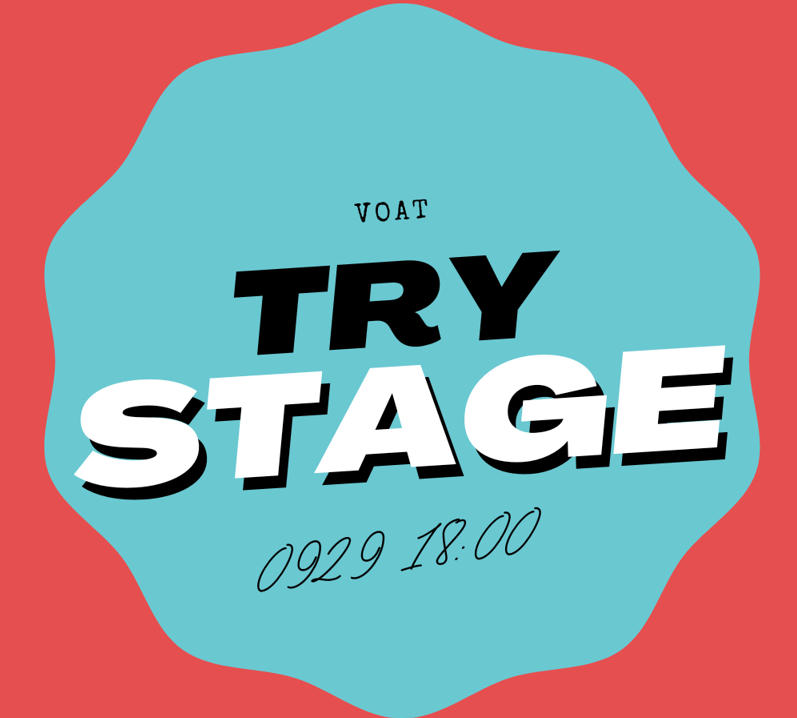 ボーカルスクールVOAT VOAT主催ライブ情報ブログ 【8/19(土)12時半〜受付開始！】9/29(金)「TRY STAGE」のお知らせ イメージ