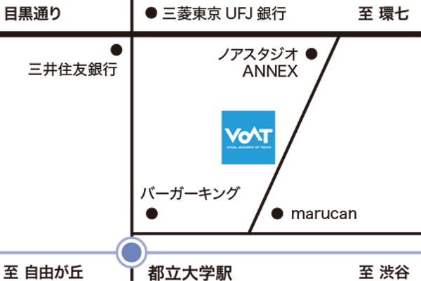 ボーカルスクールVOAT東京本校地図
